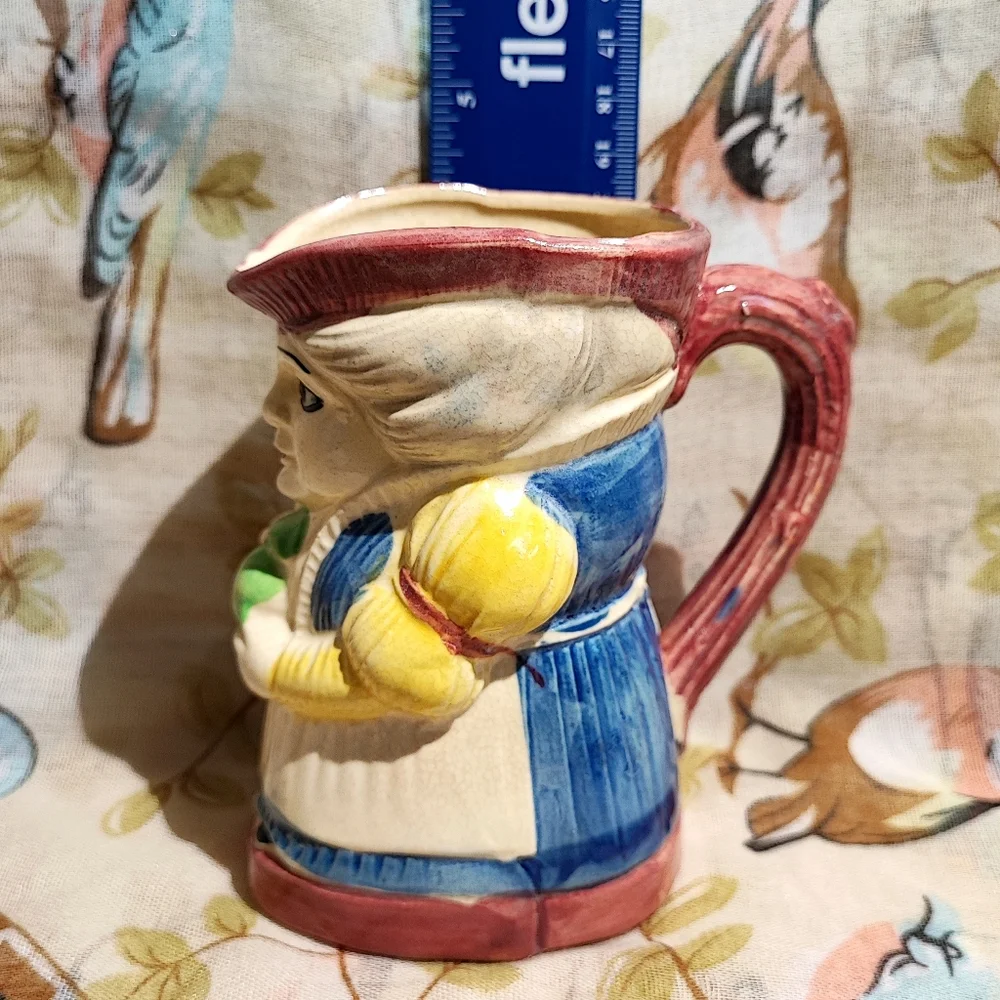 Vintage 1940's Toby Mini Mug Pitcher Jug Barware Colonial Victorian Lady Japan